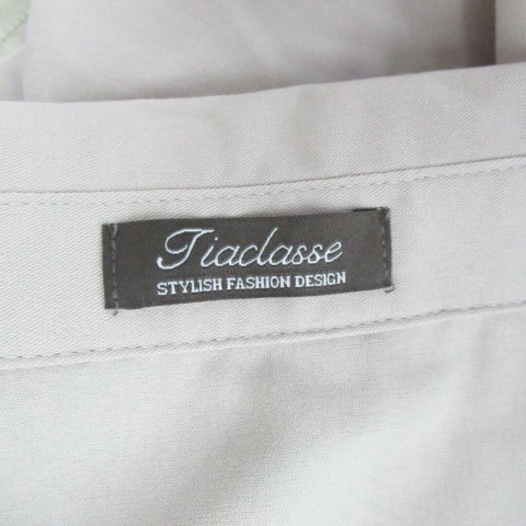 Tiaclasse(ティアクラッセ)のティアクラッセ ワンピース スキッパーカラー 半袖 ロング丈 11 グレー レディースのワンピース(ロングワンピース/マキシワンピース)の商品写真