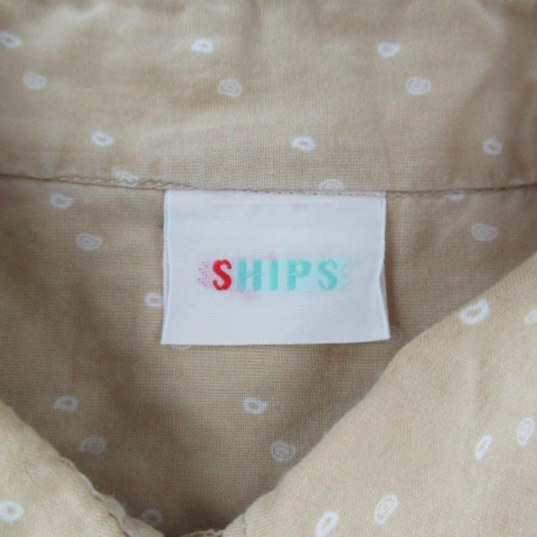 SHIPS(シップス)のシップス SHIPS カジュアルシャツ 半袖 ドット柄 ベージュ オフホワイト レディースのトップス(シャツ/ブラウス(半袖/袖なし))の商品写真