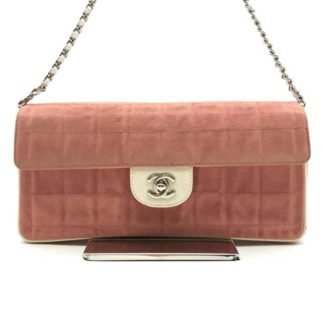 CHANEL(シャネル)のCHANEL シャネル ココマーク チョコバー ターンロック キャンバス パテント ショルダー バッグ ピンク ga286 レディースのバッグ(ショルダーバッグ)の商品写真