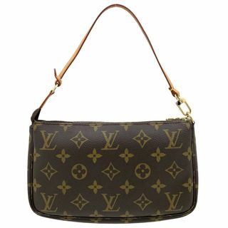 ルイヴィトン(LOUIS VUITTON)のLOUIS VUITTON ルイヴィトン ハンドバッグ モノグラム ポシェットアクセソワール アクセサリーポーチ Pochette Accessoires 小さめ かばん 鞄 M51980    ブラウン 茶 ゴールド金具 レディース 美品【中古品】(ハンドバッグ)