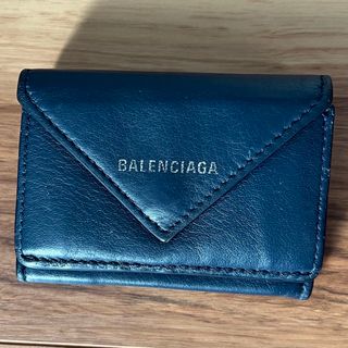 Balenciaga - BALENCIAGA ペーパーミニウォレット『ネイビー』