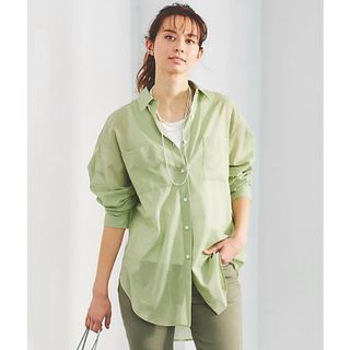 ニジュウサンク(23区)の★23区★美品★ シアーコットンボイル　ロング　シャツ(シャツ/ブラウス(長袖/七分))