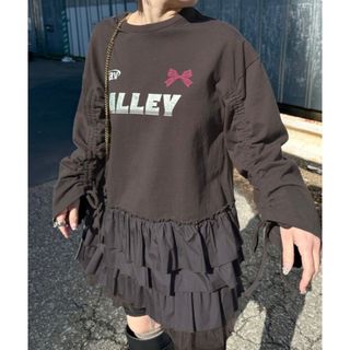 Alley by w closet 裾ティアードドロスト袖チュニックワンピース