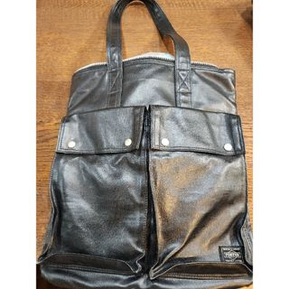 ポーター(PORTER)のporter レザー ハンドバッグ　A4収納可(トートバッグ)