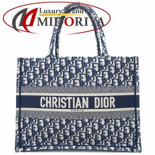 クリスチャンディオール(Christian Dior)のChristian Dior クリスチャンディオール ブックトート M1296RIW928 オブリーク ジャガード キャンバス ネイビー/351131【中古】(トートバッグ)