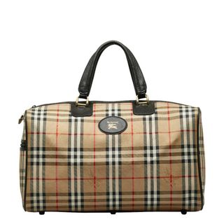 BURBERRY - バーバリー ノバチェック シャドーホース ボストンバッグ キャンバス レディース BURBERRY 【1-0143414】