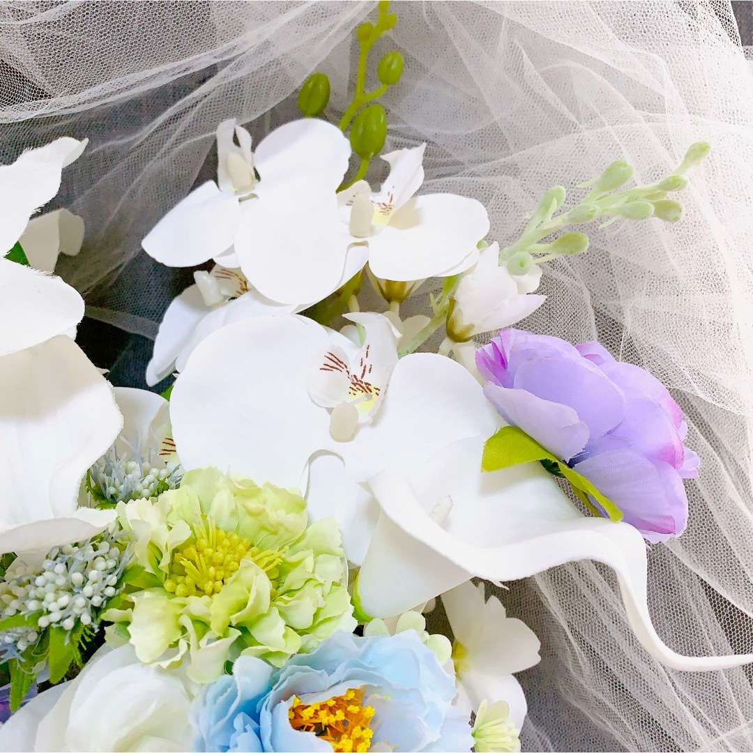 受注製作 No.182 クラッチブーケ 結婚式 和装 和婚 胡蝶蘭 カラー 受注製作 No.182 クラッチブーケ 結婚式 和装 和婚 胡蝶蘭 カラー