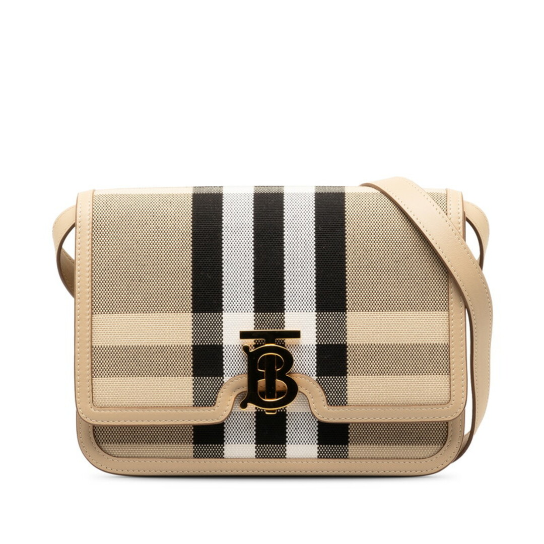 BURBERRY(バーバリー)の美品 バーバリー ノバチェック TB 斜め掛け ショルダーバッグ コットン レディース BURBERRY 【228-43740】 レディースのバッグ(ショルダーバッグ)の商品写真