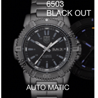 ルミノックス(Luminox)のLUMINOX上級モデルモダンマリーナ自動巻6500シリーズレアブラックアウト(腕時計(アナログ))