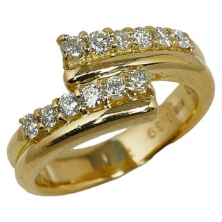 美品 K18YG イエローゴールド リング 指輪 ダイヤ 0.39ct 【1-0144109】(リング(指輪))