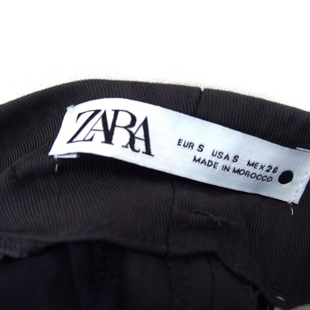 ZARA(ザラ)のザラ パンツ ワイド ベルト タック ジップフライ シンプル S ダークカーキ レディースのパンツ(その他)の商品写真