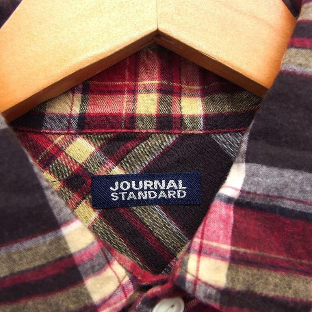 JOURNAL STANDARD(ジャーナルスタンダード)のジャーナルスタンダード シャツ ブラウス ステンカラー コットン 綿 チェック  レディースのトップス(シャツ/ブラウス(長袖/七分))の商品写真