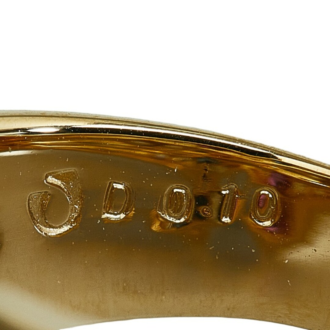美品 K18YG イエローゴールド リング 指輪 ダイヤ 0.10ct 【1-0144475】 レディースのアクセサリー(リング(指輪))の商品写真