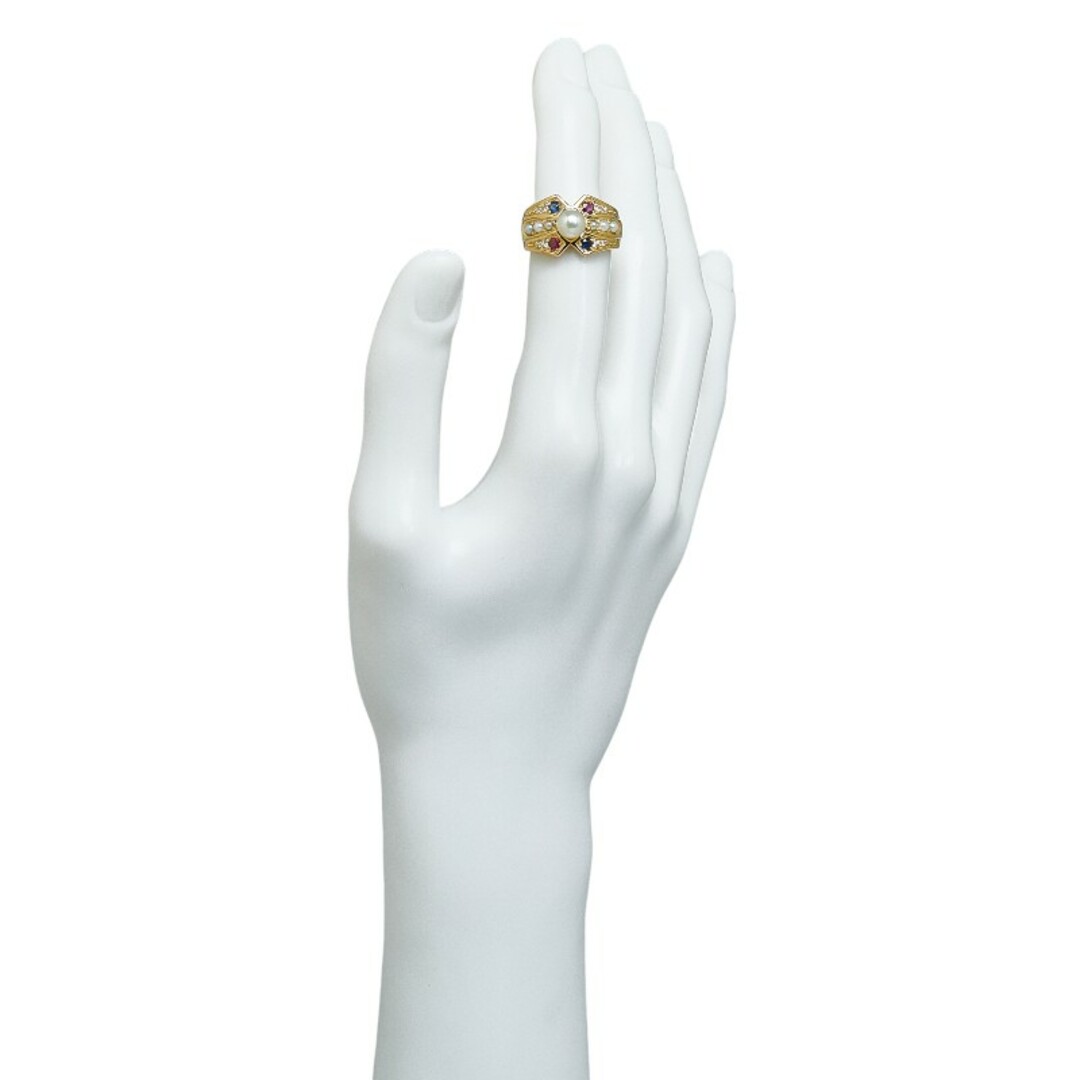 美品 K18YG イエローゴールド リング 指輪 ダイヤ 0.10ct 【1-0144475】 レディースのアクセサリー(リング(指輪))の商品写真