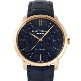 ジラールペルゴ(GIRARD-PERREGAUX)のジラール・ペルゴ GIRARD PERREGAUX 49555-52-431-BB4A ブルー文字盤 中古 腕時計 メンズ(腕時計(アナログ))