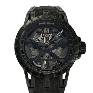 ロジェデュブイ(ROGER DUBUIS)のロジェ・デュブイ ROGER DUBUIS エクスカリバー スパイダー モノバランシエ ウラカン DBEX0829 ブラック文字盤 中古 腕時計 メンズ(腕時計(アナログ))