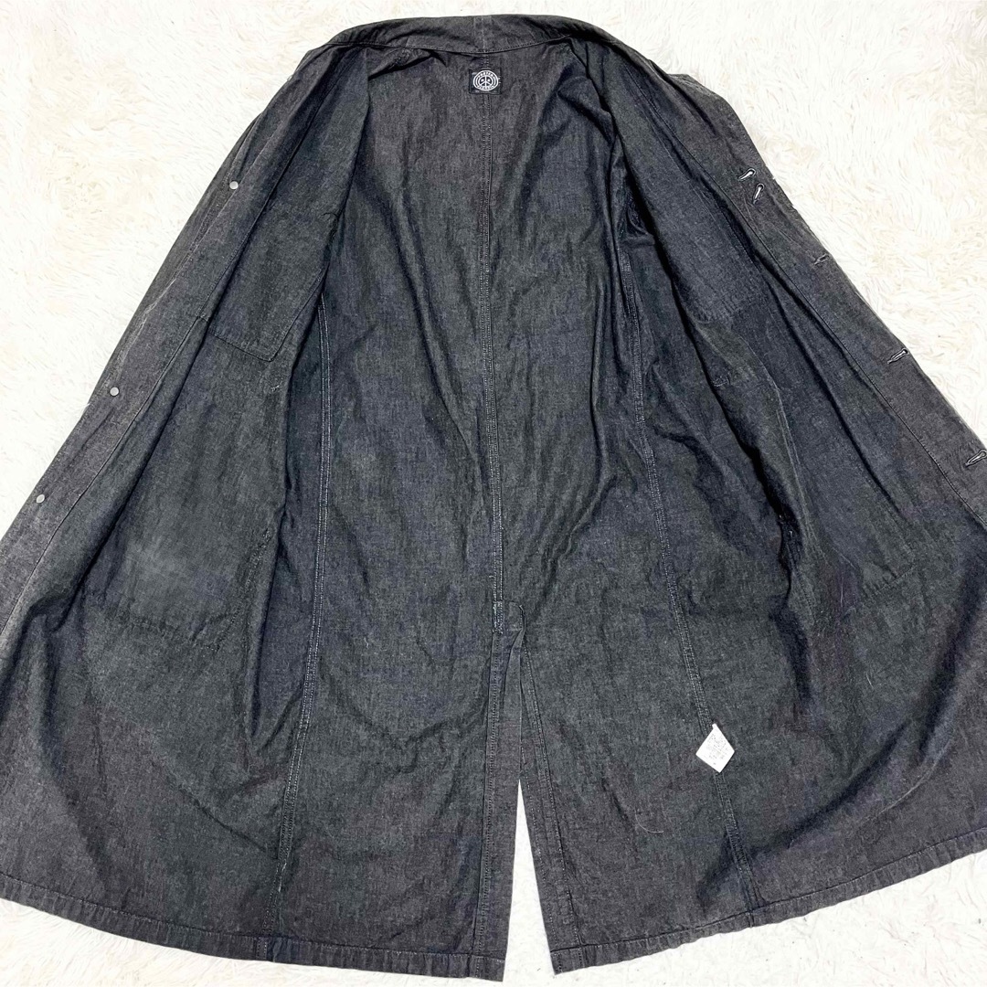 PORTER CLASSIC(ポータークラシック)の良品 ポータークラシック ステンカラーコート スプリングコート ロング丈 春 メンズのジャケット/アウター(ステンカラーコート)の商品写真