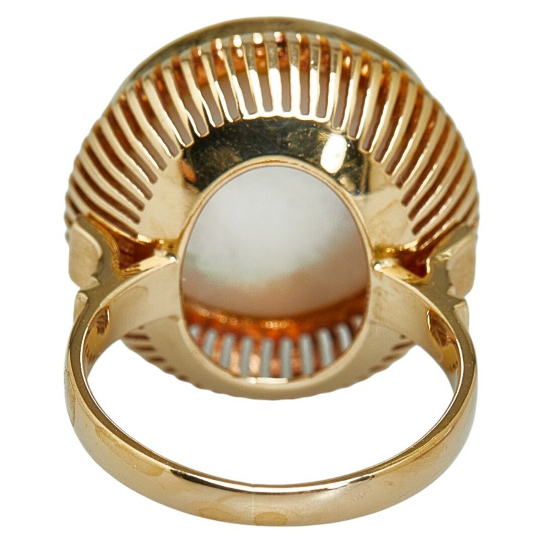 K18YG イエローゴールド リング 指輪 マベパール 約15.4mm 【1-0144790】 レディースのアクセサリー(リング(指輪))の商品写真