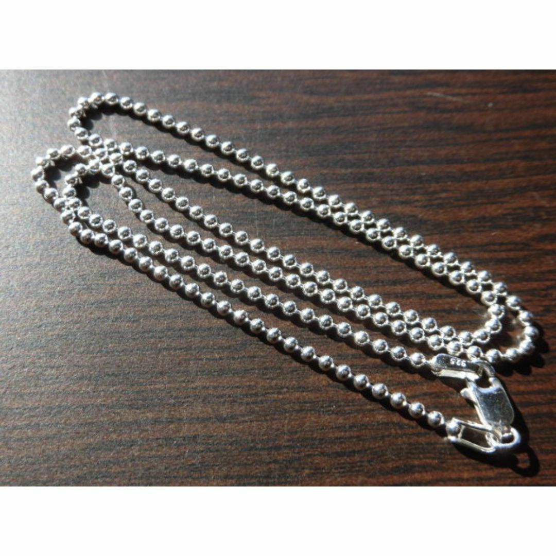 新品✠シルバー925ボールチェーン　ネックレス　刻印アリ　2mm45cm メンズのアクセサリー(ネックレス)の商品写真