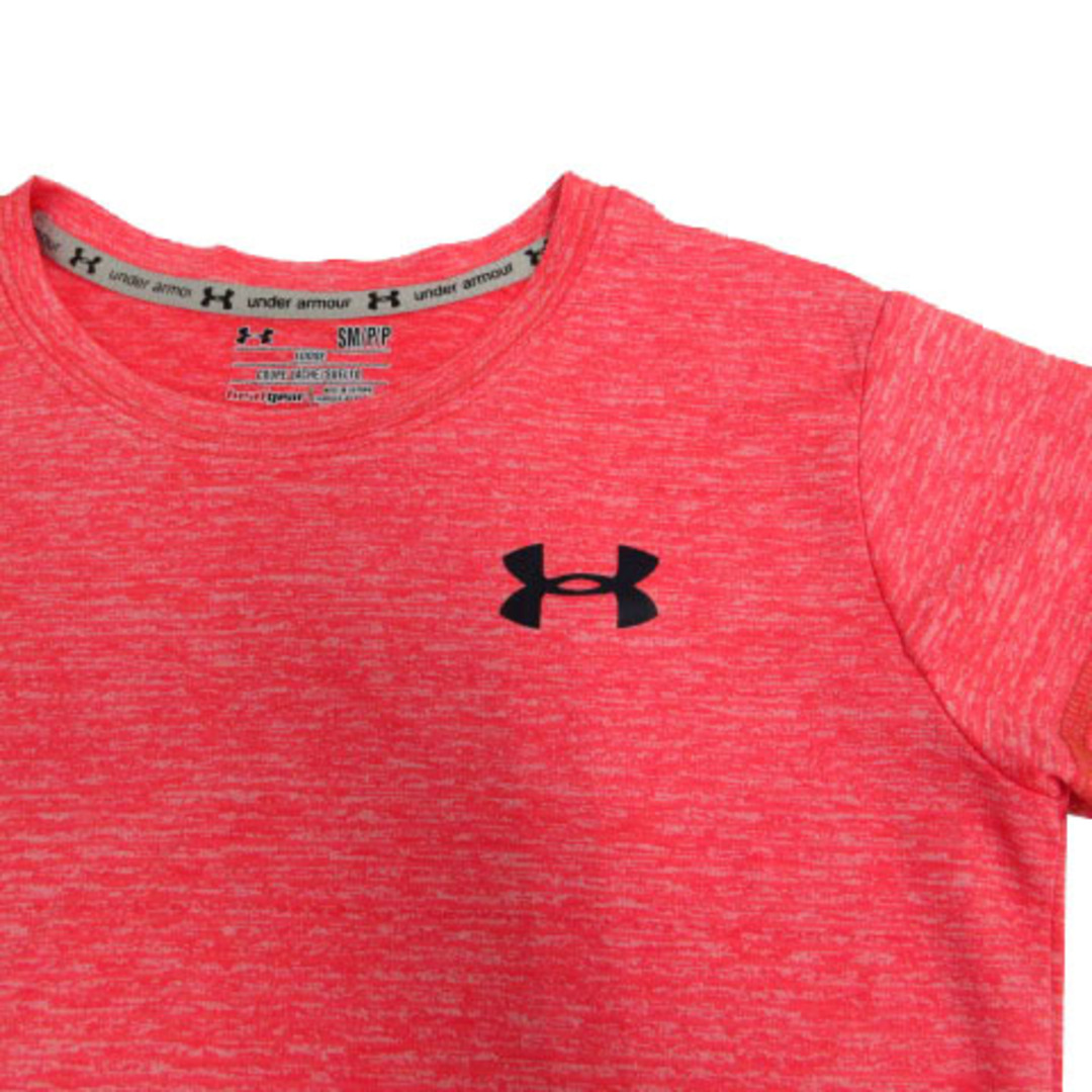 UNDER ARMOUR(アンダーアーマー)のアンダーアーマー Tシャツ heat gear ロゴ 半袖 霜降り ピンク S スポーツ/アウトドアのスポーツ/アウトドア その他(その他)の商品写真