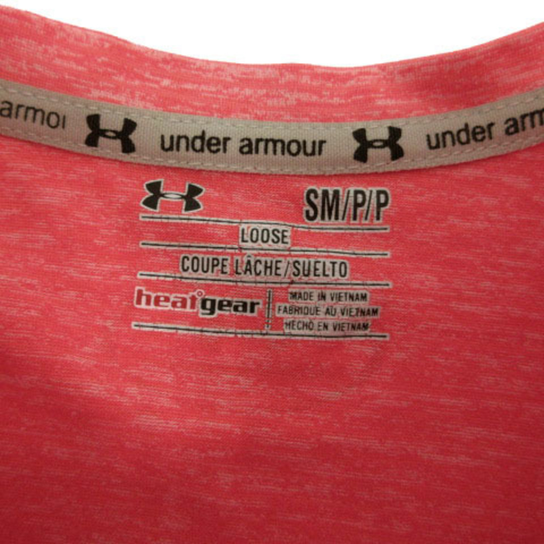 UNDER ARMOUR(アンダーアーマー)のアンダーアーマー Tシャツ heat gear ロゴ 半袖 霜降り ピンク S スポーツ/アウトドアのスポーツ/アウトドア その他(その他)の商品写真