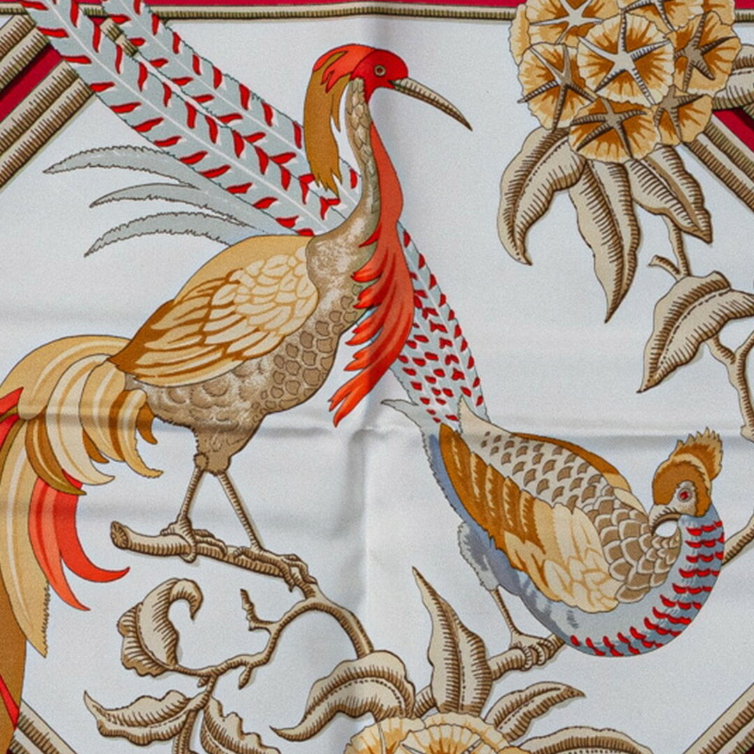 Hermes(エルメス)の美品 エルメス カレ90 Caraibes カリブ鳥 スカーフ シルク レディース HERMES 【222-45347】 レディースのファッション小物(バンダナ/スカーフ)の商品写真