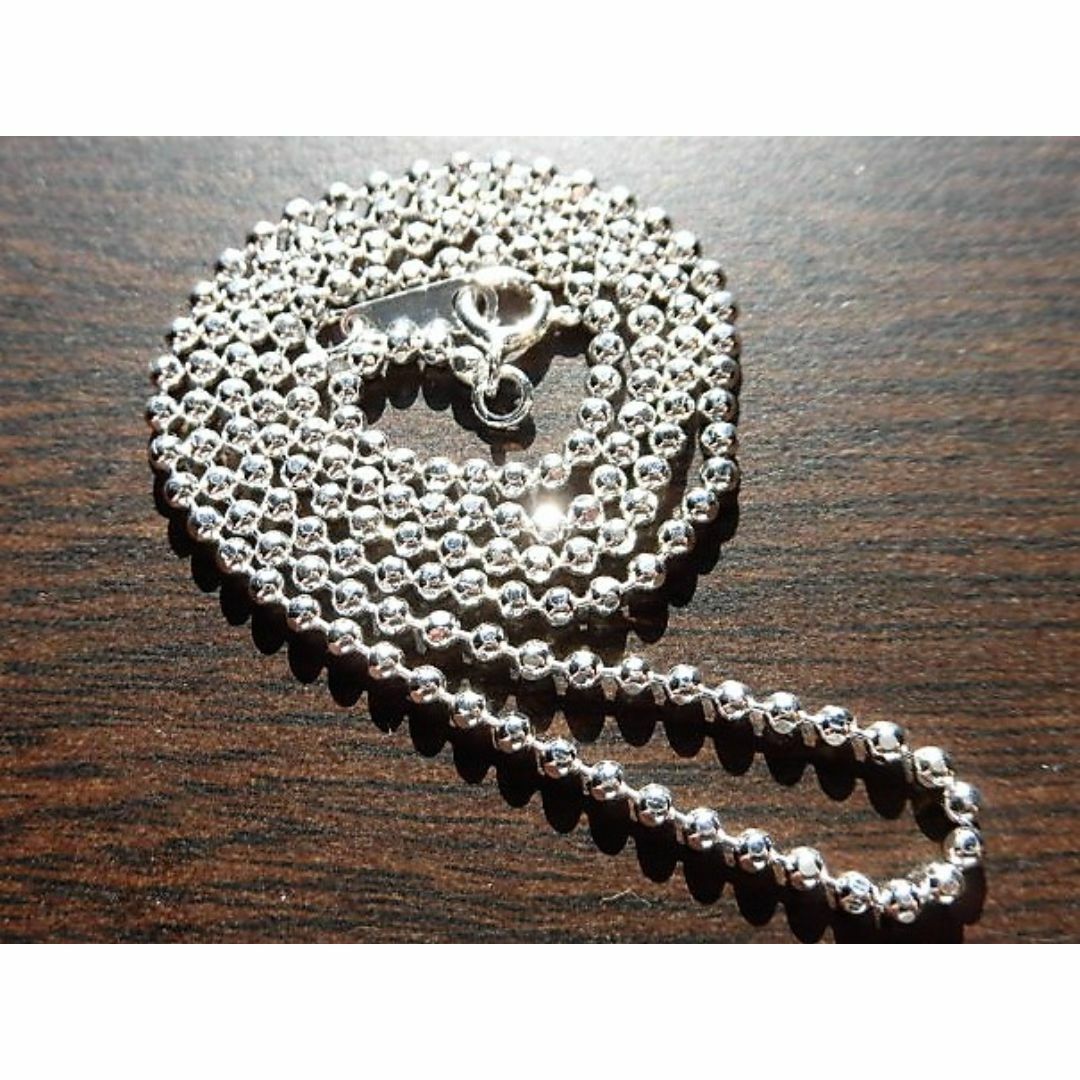 新品✠シルバー925カットボールチェーン　2mm45cm ネックレス　刻印アリ✟ レディースのアクセサリー(ネックレス)の商品写真