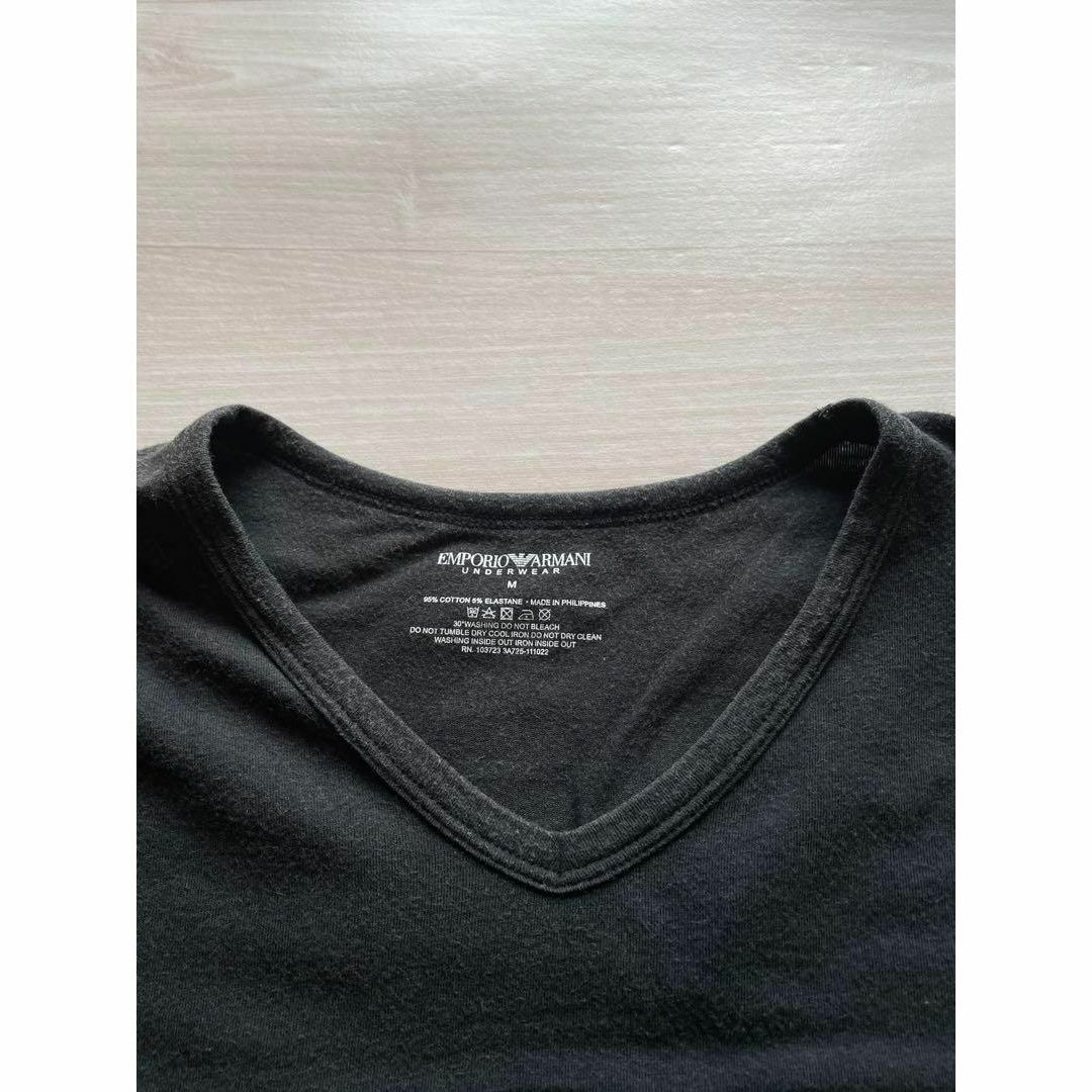 Emporio Armani(エンポリオアルマーニ)のEMPORIO ARMANI エンポリオアルマーニ Tシャツ 長袖 黒 M レディースのトップス(Tシャツ(長袖/七分))の商品写真