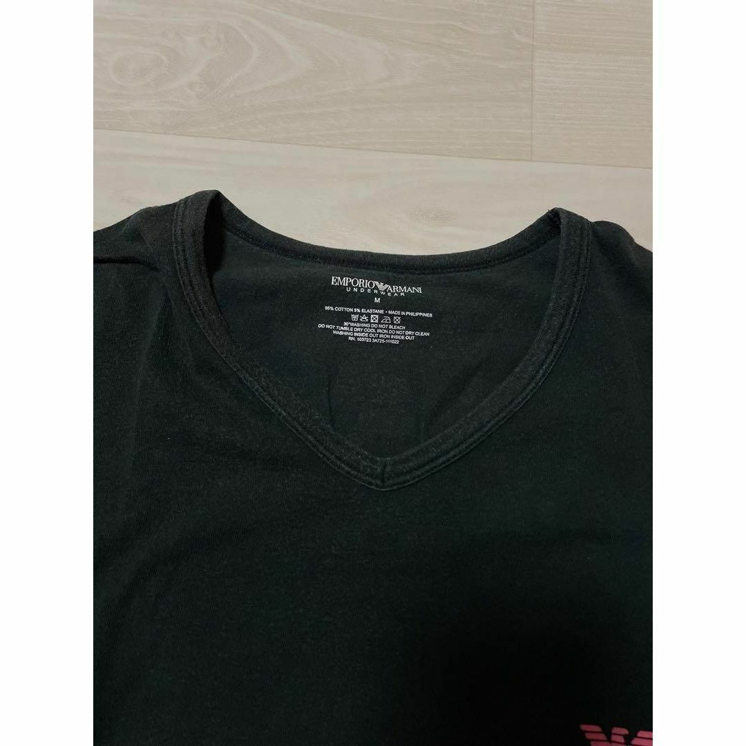 Emporio Armani(エンポリオアルマーニ)のEMPORIO ARMANI エンポリオアルマーニ Tシャツ 長袖 黒 M レディースのトップス(Tシャツ(長袖/七分))の商品写真