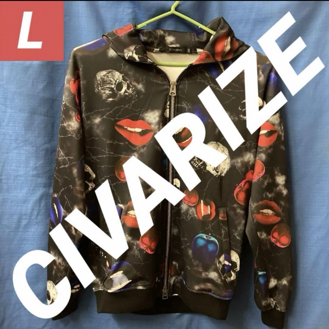 CIVARIZE(シヴァーライズ)の【必見！大人気デザイン】毒リンゴ　スカル　シバーライズ　CIVARIZE 46 メンズのトップス(パーカー)の商品写真