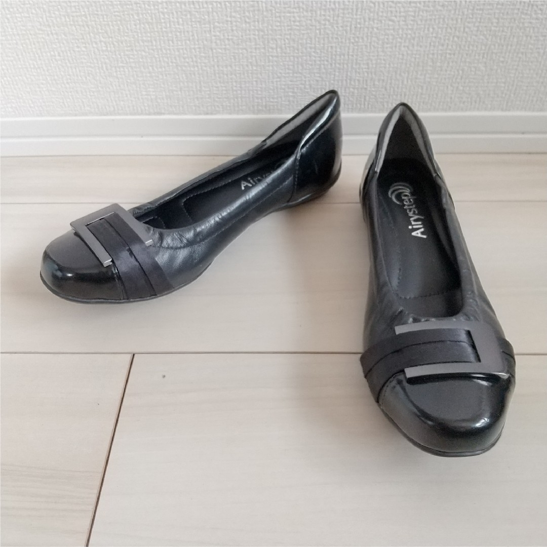 （469）Airystep ブラック パンプス（23.5cm） レディースの靴/シューズ(ハイヒール/パンプス)の商品写真