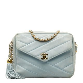 シャネル(CHANEL)のシャネル バイアスステッチ ココマーク タッセル チェーン ショルダーバッグ スウェード レディース CHANEL 【201-46423】(ショルダーバッグ)