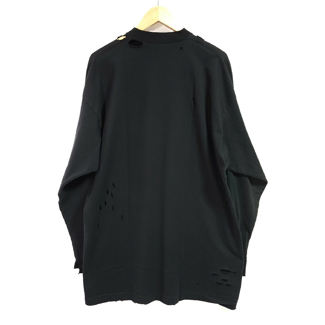 Balenciaga(バレンシアガ)の22SS BALENCIAGA ヴィンテージ加工ロンT BBロゴ バレンシアガ メンズのトップス(Tシャツ/カットソー(七分/長袖))の商品写真