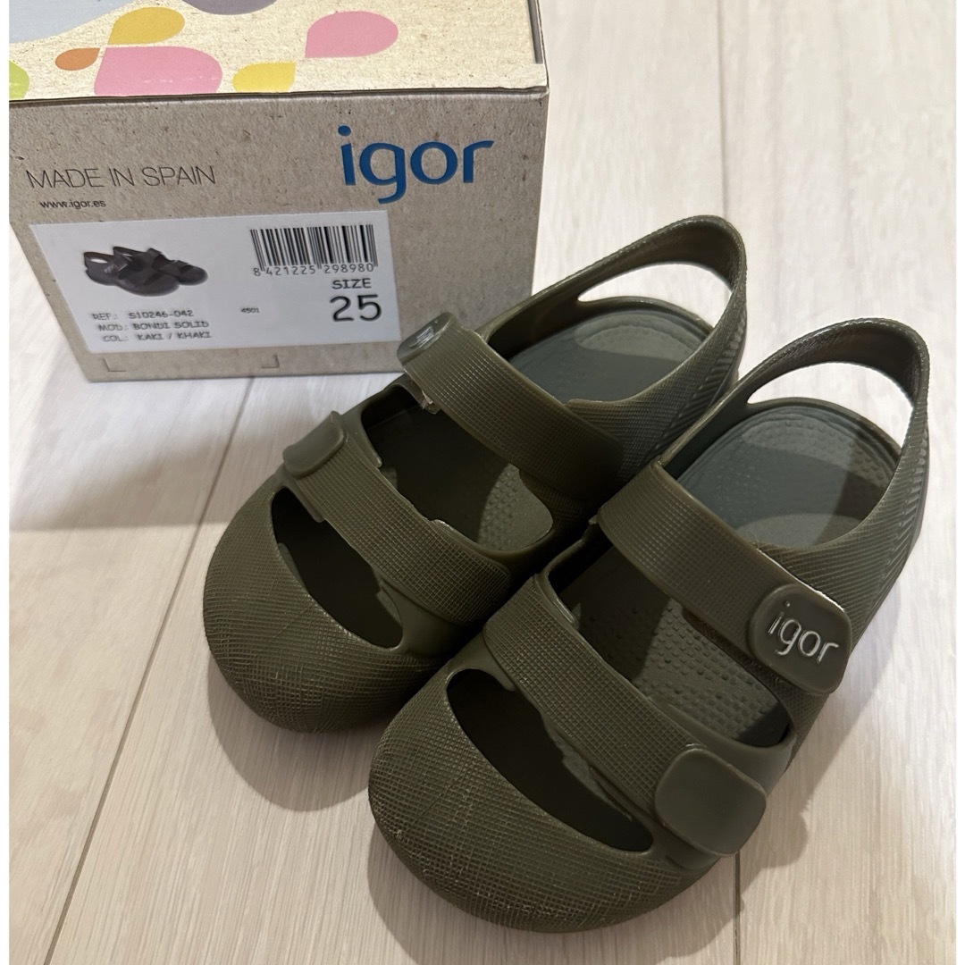 igor(イゴール)のイゴール  igor カーキ 15㎝ キッズ/ベビー/マタニティのキッズ靴/シューズ(15cm~)(サンダル)の商品写真