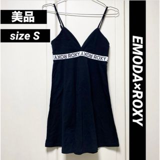 エモダ(EMODA)のEMODA ROXY　キャミソール　ワンピース　ブラック　黒　レディース　水着(ミニワンピース)