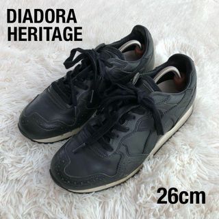 ディアドラヘリテージ(diadora HERITAGE)のDIADORA HERITAGEレザースニーカーブラック黒ディアドラヘリテージ(スニーカー)