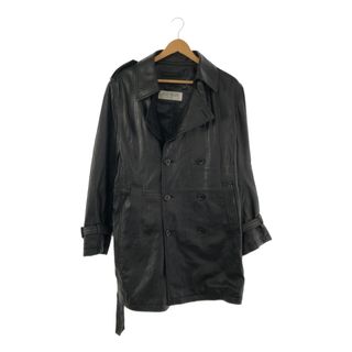 BALMAIN - BALMAIN バルマン 00s シープレザートレンチコート レザージャケット 6023B Lサイズ