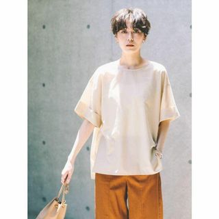 コエ(koe)のコエ　麻Tブラウス　ブラウス　レディース　シャツ　トップス　麻　無地　tシャツ(シャツ/ブラウス(半袖/袖なし))