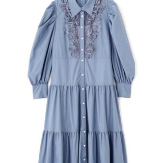 ジルバイジルスチュアート(JILL by JILLSTUART)のリボンシシュウシャツワンピース　JILL STUART(ロングワンピース/マキシワンピース)