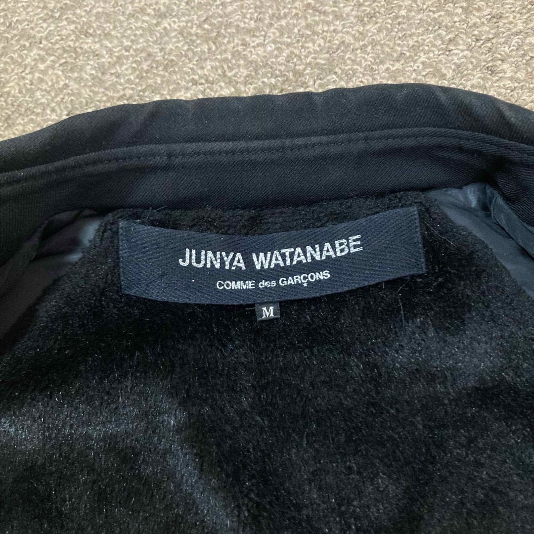 JUNYA WATANABE COMME des GARCONS(ジュンヤワタナベコムデギャルソン)のジュンヤワタナベ コムデギャルソン ジャケット コート アウター 裏起毛 黒 M メンズのジャケット/アウター(ピーコート)の商品写真