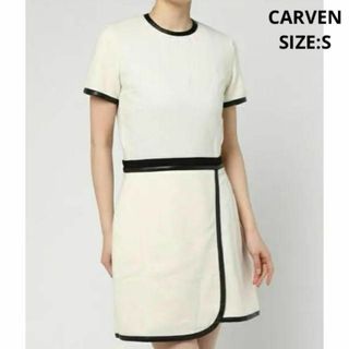 CARVEN - タグ付き美品 CARVEN ウエストマーク  パイピングニットワンピース