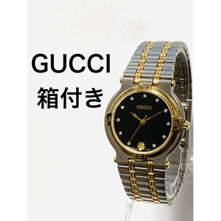 グッチ(Gucci)の超美品！　GUCCI グッチ　11pダイヤ付き　ボーイズサイズ　男女兼用　腕時計(腕時計(アナログ))