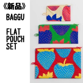 バグゥ(BAGGU)のBAGGU フラットポーチセット　ストロベリー(ポーチ)