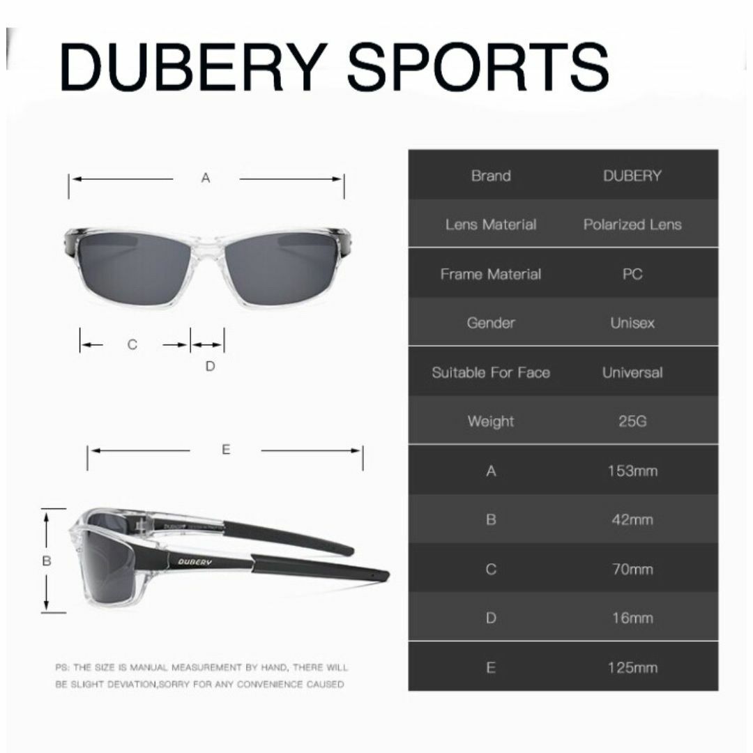 【人間工学】DUBERY軽量偏光サングラス ブルー オークリー・タレックス型 スポーツ/アウトドアのフィッシング(ルアー用品)の商品写真