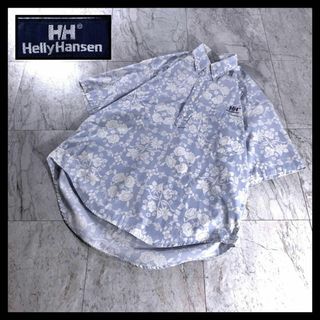 ヘリーハンセン(HELLY HANSEN)の古着 ヘリーハンセン プルオーバー 花柄 アロハ BD シャツ 半袖 L(シャツ)