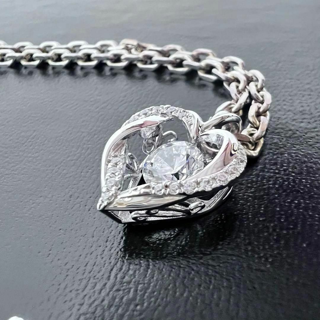 Leda レダ ハート ダンシングストーン ネックレス Silver925 Leda レダ ハート ダンシングストーン ネックレス Silver925