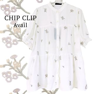 Avail - CHIP CLIP（Avail） 花柄 刺繍 ティアードブラウス ふんわり 春