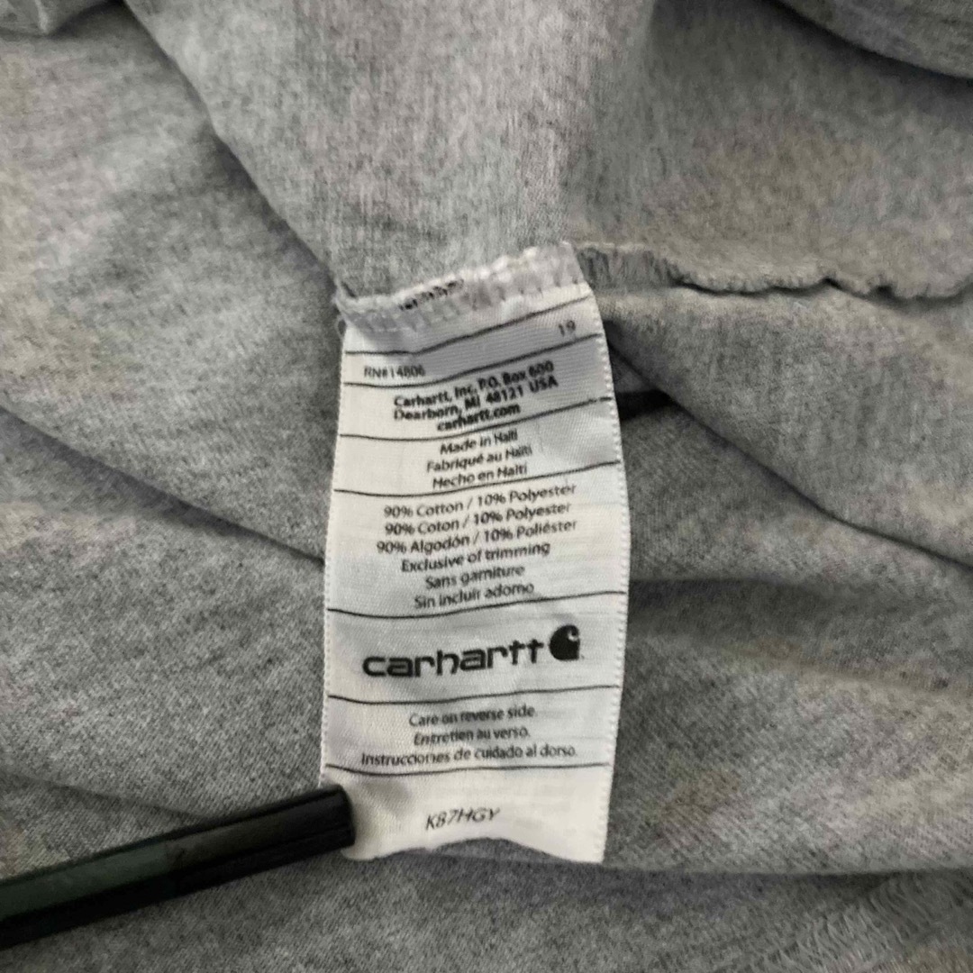 carhartt(カーハート)の90s Carhartt カーハート ポケットTシャツ タグロゴ USA古着 メンズのトップス(Tシャツ/カットソー(半袖/袖なし))の商品写真