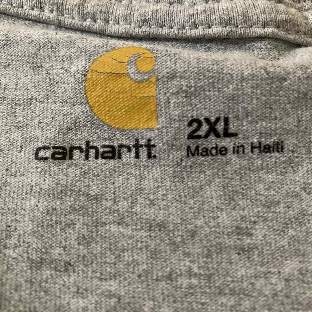 carhartt(カーハート)の90s Carhartt カーハート ポケットTシャツ タグロゴ USA古着 メンズのトップス(Tシャツ/カットソー(半袖/袖なし))の商品写真