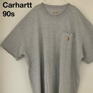 カーハート(carhartt)の90s Carhartt カーハート ポケットTシャツ タグロゴ USA古着(Tシャツ/カットソー(半袖/袖なし))